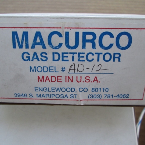 MACURCO AD-12 Fixed Gas AMMONIA Detector 12/24VAC/DC - Picture 3 of 6